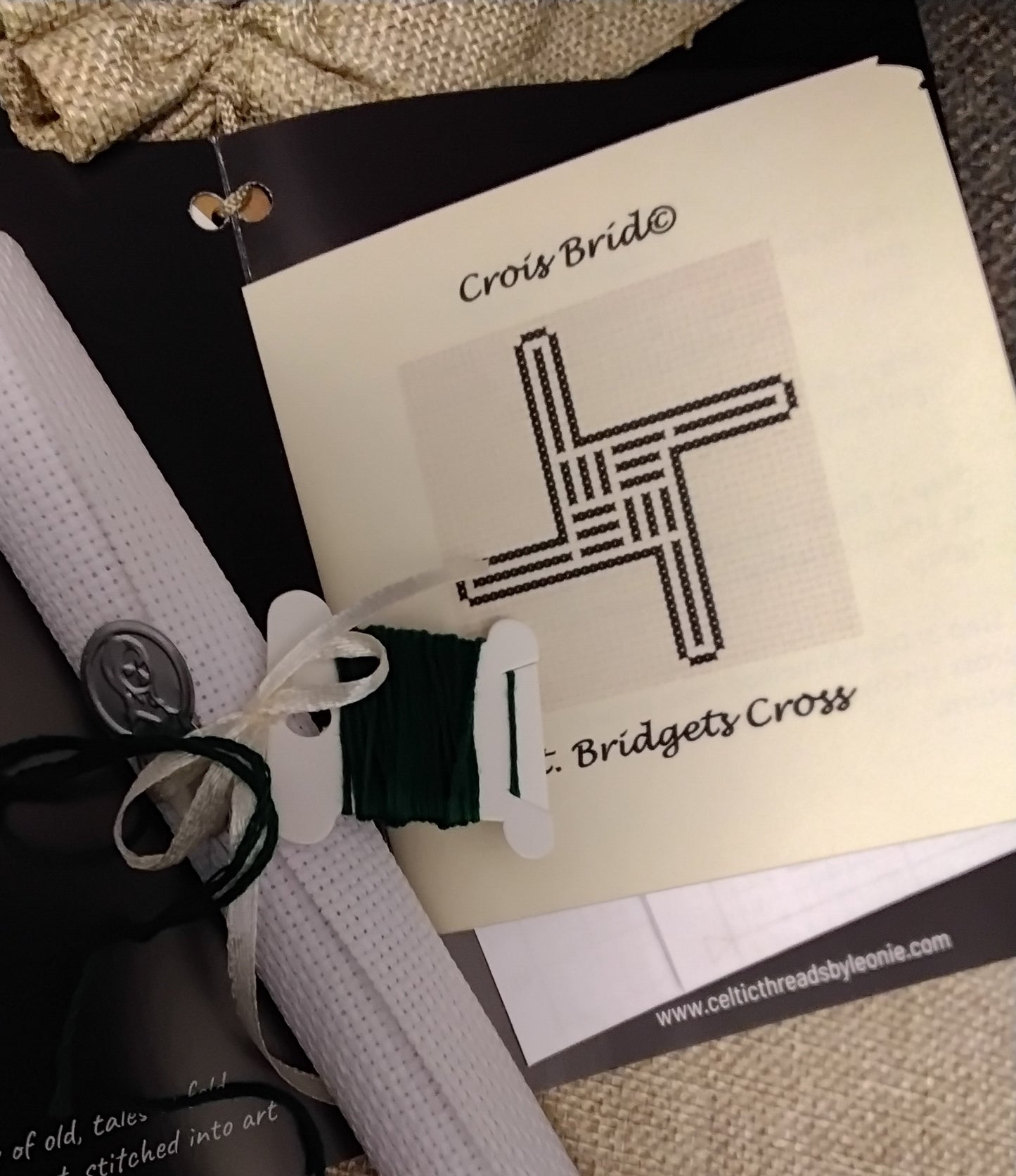 Celtic Cross Stitch Kit - Crois Bríd / St. Bridgets Cross