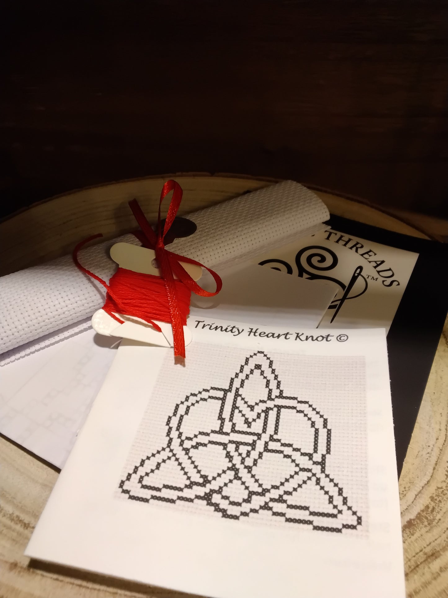 Celtic Cross Stitch Kit -Trinity Heart