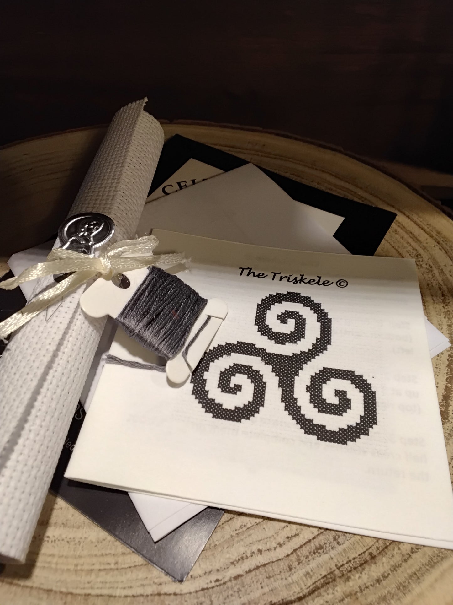 Celtic Cross Stitch Kit - Triskele